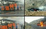 اتوبوس مسافربری طعمه حریق شد +عکس اتوبوس مسافربری طعمه حریق شد +عکس